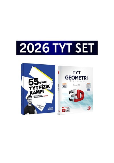 2026 Tyt 55 Günde Fizik Kampı Özcan Aykın+ Tyt Geometri Soru Bankası 3d Yayınları