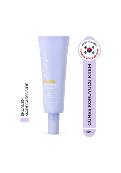 Vvbetter Daily Airfit Sunscreen Nemlendirici Güneş Kremi SPF50 50 ML