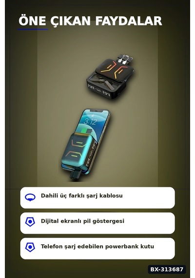 Bay Bluetooth 5.2 Oyun Kulaklığı Dahili Powerbank Kablolu Ve Kablosuz Düşük Gecikme 1 Adet Bx-313687 Najmaddin