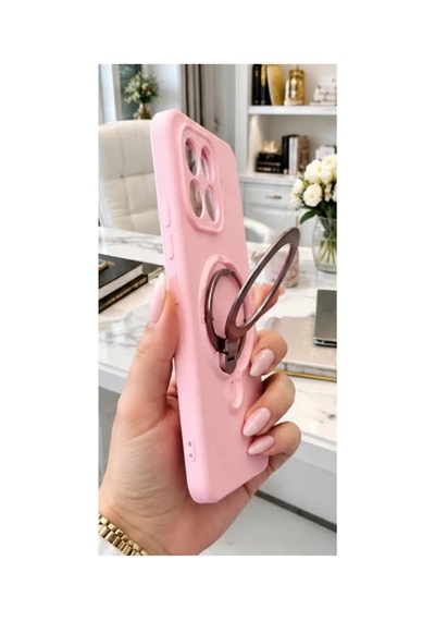 Mi 17t Pro İle Uyumlu 360 Derece Dönebilen Kalın Metal Magsafe Halka Stantlı İçi Kadife Korumalı Ultra Lüx Premium Silikon Kılıf Pembe Mi 17t Pro İle Uyumlu 360 Derece Dönebilen Kalın Metal Magsafe Halka Stantlı İçi Kadife Korumalı Ultra Lüx Premium Silikon Kılıf Pembe