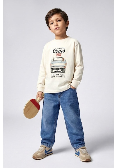 Dmb Boys & Girls Erkek Çocuk Baggy Kalıp Denip Kot Pantolon İndigo 4-9 Yaş -2722 Mavi