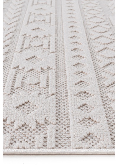 Bonnie Bo1259w Krem Halı Loop Sisal İskandinav Desen Pamuk Taban Tozuyok Salon Mutfak Koridor Halısı