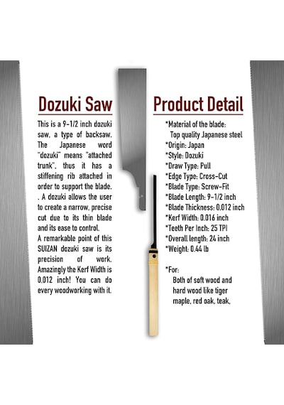 Suızan Dozuki Dovetail Japon Testeresi 24 Cm