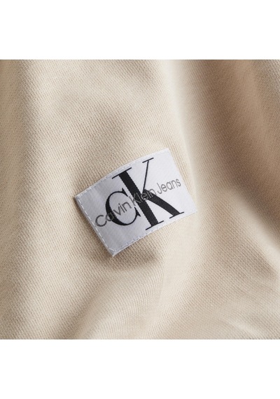 Calvin Klein Woven Label Hoodıe Kadın Krem Hoodie