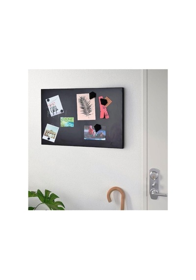 Dünya Magnet Mıknatıslı Pano Siyah 50x32 Cm Dekoratif Metal Magnet Panosu Çok Renkli