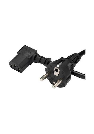 Koodmax 100 Adet C13 Power Güç Elektrik Kablosu 90 Derece L Tip Sol Açılı Power Kablo - 1.8 Mt