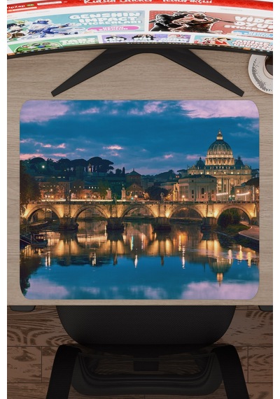 Roma İtalya V4 48x40 Xl Gaming Kauçuk Kaymaz Taban Mouse Pad Fare Altlığı