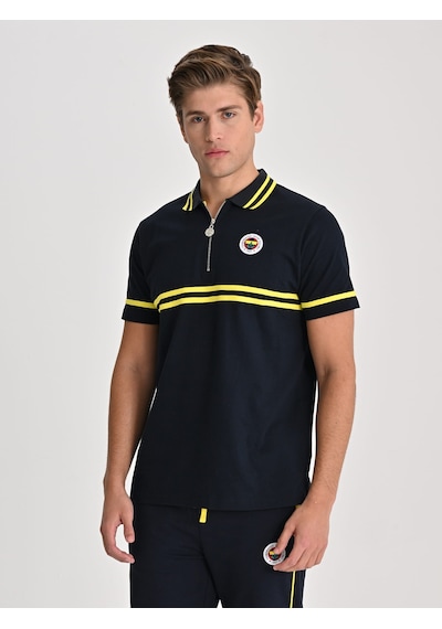 Fenerbahçe Tribün Sarı Lacivert Erkek Polo Tshirt Fb Laci Yeni
