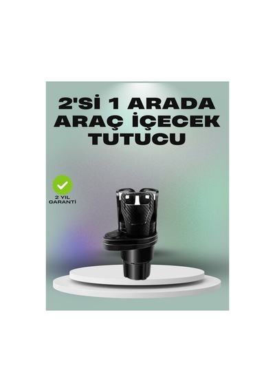 Araba Çift Bardak Tutucu 360 Dönebilen İkisi Bir Arada Ayarlanabilir - Hs08378313-1532