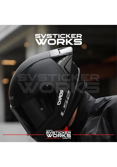 Chaos Vizör Sticker Kask Vizör Sticker Tüm Kasklar Uyumlu 1 Adet Beyaz