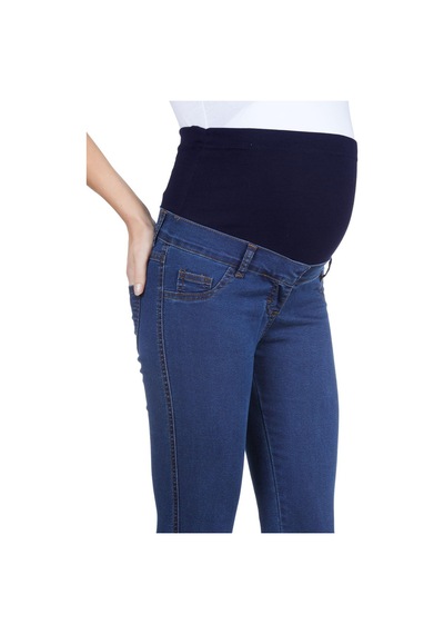 Luvmabelly Myra6005 Beli Ayarlanabilir Hamile Kot Pantolonu -lacivert-lacivert