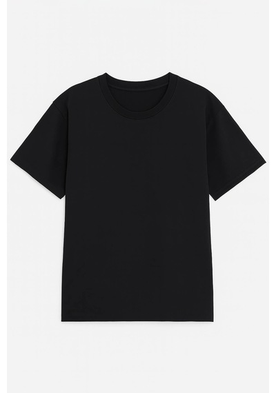 Kadın Bisiklet Yaka Oversize %100 Pamuk T-shirt Çok Renkli