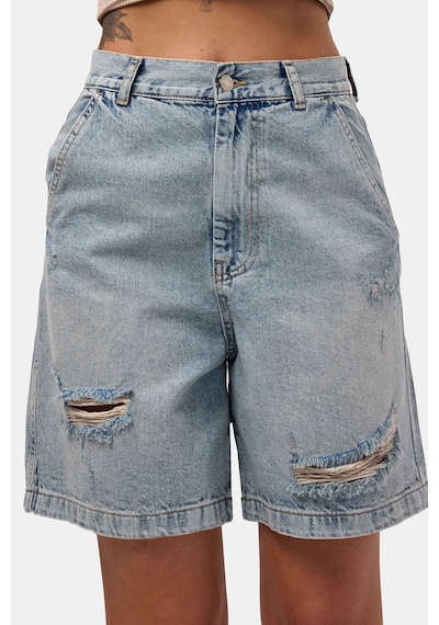 it's basic Kadın Kot Rengi 12s6-32 Skater Fit Denim Bermuda Şort