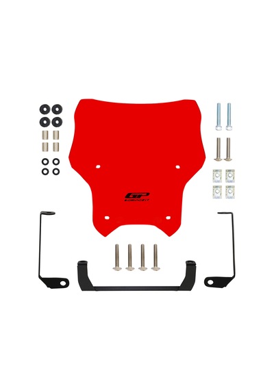 Gp Kompozit Cf Moto 250 Nk 2023-2026 Uyumlu Ön Cam Kırmızı 33cm