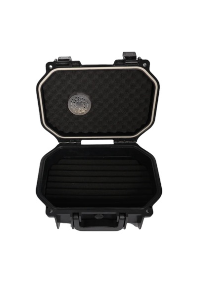 Quantum Seyahat Tipi 30 Taşıma Kulplu Siyah Humidor Puro Kutusu - Trz3017