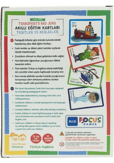 0-24 Ay Bebeğimin İlk Kartları Taşıtlar Ve Meslekler Focus Games