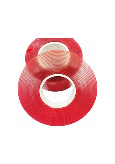 Şeffaf Silikon Çift Taraflı Bant 10mm 30metre