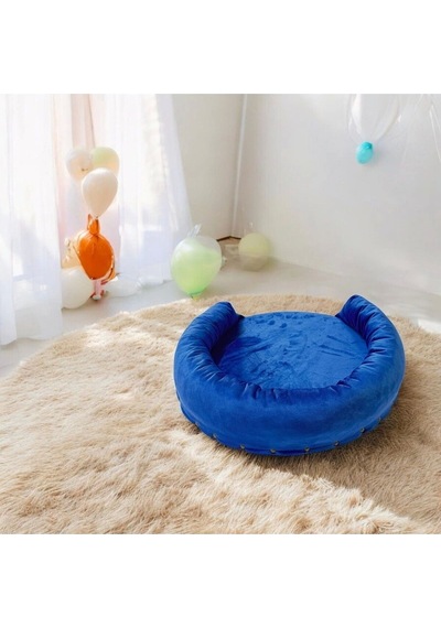 Kedi Köpek Yatağı Simit Model 50 50 Şık Tasarım Tabanı 18mm Sunta Rahat Ve Yıkanabilir Minder Kumaş