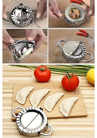 Tilbe Home Ravioli Mantı Kalıbı Çelik Çiğ Börek Hamuriçi Kurabiye Köfte Press Kalıbı Hamur Şekillend Metal