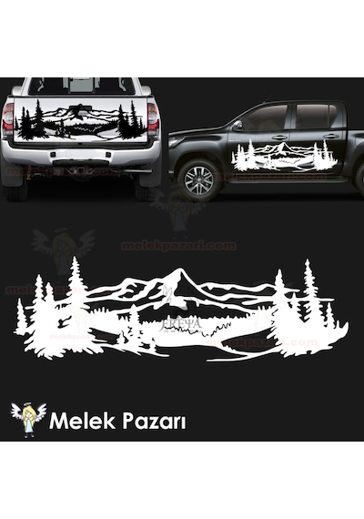Orman Manzara Off Road - Karavan Oto Sticker, Araba Stickerı