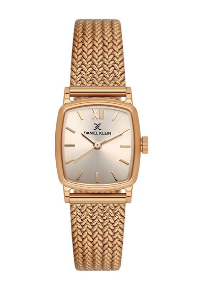 Danıel Kleın Dke.1.10979-5 Dikdörtgen Rose Gold Hasır Kordon Kadın Kol Saati Rose Gold