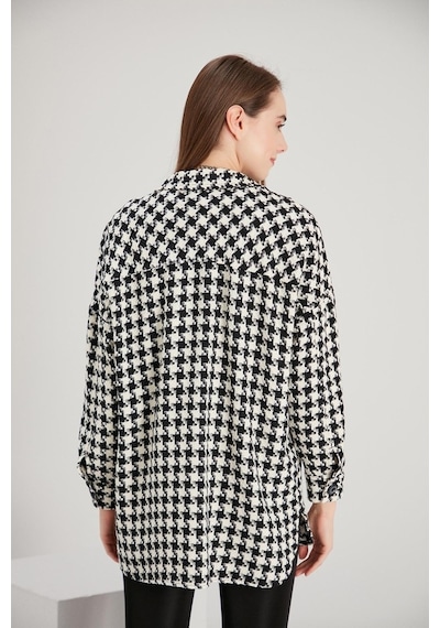 Alexander Gardi Alexandergardı Desenli Oversize Ceket (B21-200206)