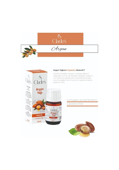 Clade's Argan Cilt Bakım Yağı 20 ML