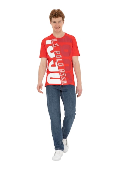 U.S. Polo Assn. Erkek Bisiklet Yaka T-shirt 1573137 Kırmızı