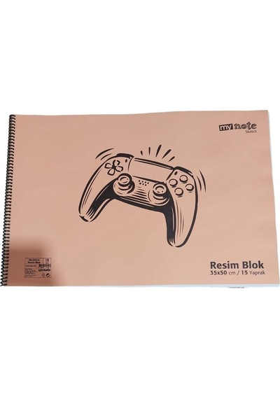 Plastik Islanmaz Yırtılmaz Kapak 15 Yaprak Resim Defteri 35x50