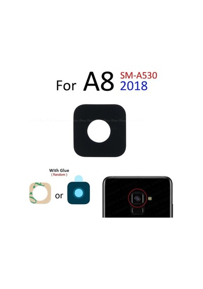 Tkgz Samsung Uyumlu Galaxy A530 Arka Kamera Camı Lens Yapışkanlı