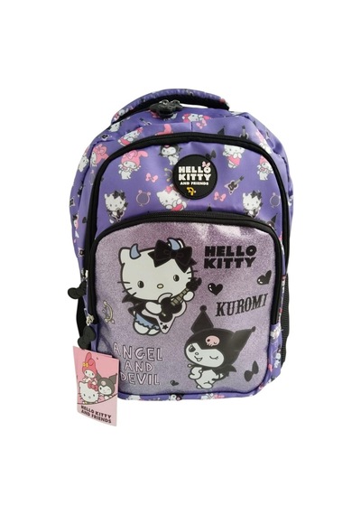 Hello Kitty, Angels And Devil Okul Sırt Çantası Ve Beslenme Çantası Mor