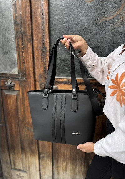 Just Polo Kadın Yeni Sezon Büyük Boy 3 Bölmeli Lüks El Ve Omuz Çantası Shoulder Bag Siyah 12031279
