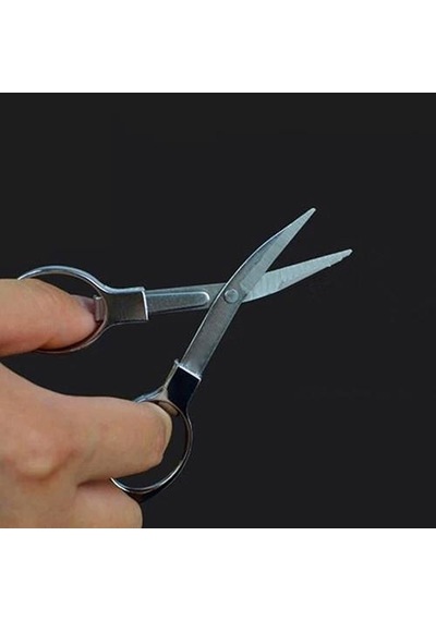 Mini Katlanır Çelik Makas Outdor Güvenlik Balıkçılık Hobi Okul Sa