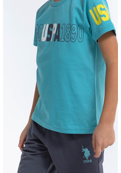 U.S. Polo Assn. Erkek Çocuk Yeşil Bermuda Takım Us1018-c-v-4 Yeşil