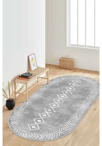 West Home Dijital Baskı Yıkanabilir Kaymaz Taban Oval Mutfak Halısı Salon Halısı Ve Yolluk Wh 375 Grey Oval West Home Dijital Baskı Yıkanabilir Kaymaz Taban Oval Mutfak Halısı Salon Halısı Ve Yolluk Wh 375 Grey Oval
