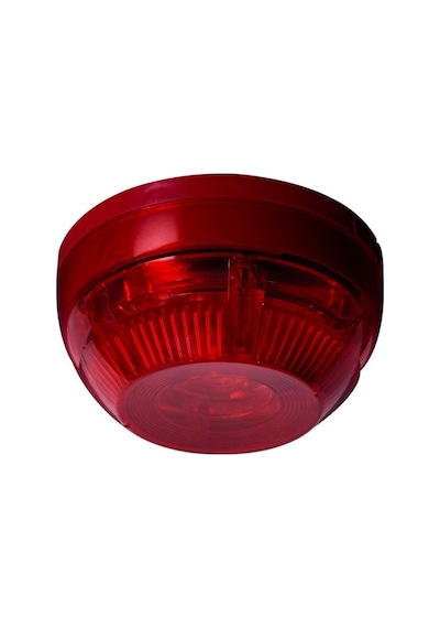 Teknim Tfs-3192r Konvansiyonel Flaşörlü Yangın Alarm Sireni. Kırmızı