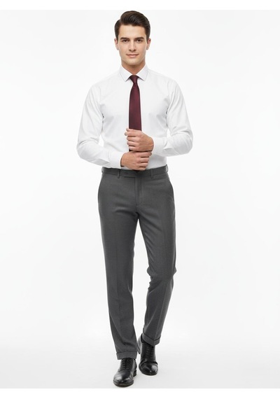 Presto Erkek Slim Fit Armürlü Pantolon Kahve 3186-400 Kahverengi