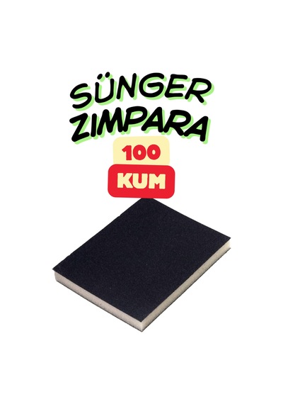 100 Kum Esnek Sünger Zımpara 9.5 X 12.5 Cm Yassı Zımpara Bloğu Ahşap Ve Mobilya Taşlama Ve Parlatma