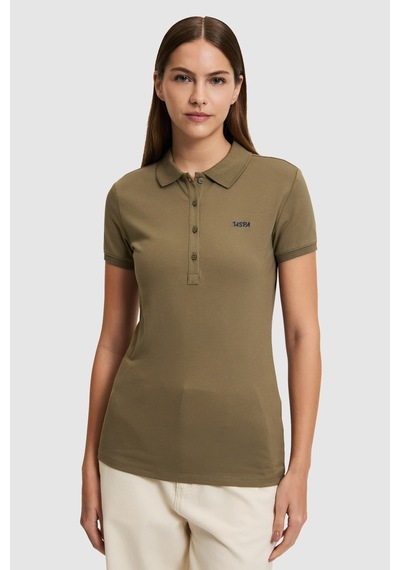 U.s. Polo Assn. Kadın Haki Tişört Basic 50323461-vr027