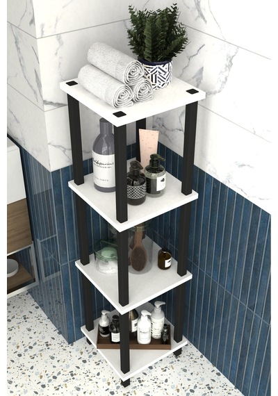 Viva 4 Katlı Çok Amaçlı Banyo Rafı Organizer-beyaz Beyaz