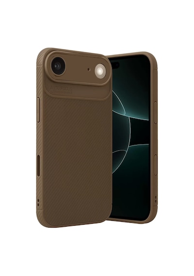 Newface Apple İphone 17 Air Auto Focus Karbon Kapak - Kahverengi