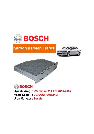 Vw Passat 2.0 Tdı Karbonlu Polen Filtresi 2010-2015 [Bosch ]