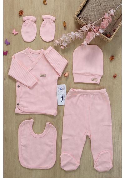 Sitilin Kız Bebek 5 Li Hastane Çıkışı Seti Stl6441 Beyaz