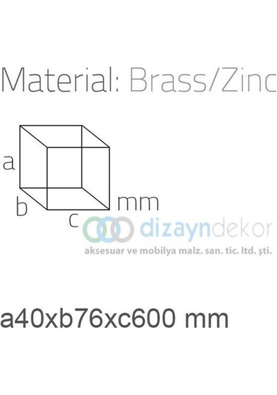 Line Uzun Yuvarlak Havluluk Gold Kaplama 60 Cm