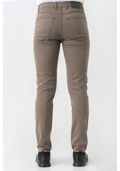 White Stone Bern J2425 Normal Fit Pamuklu Likralı 5 Cep Jean Pantolon Kahverengi