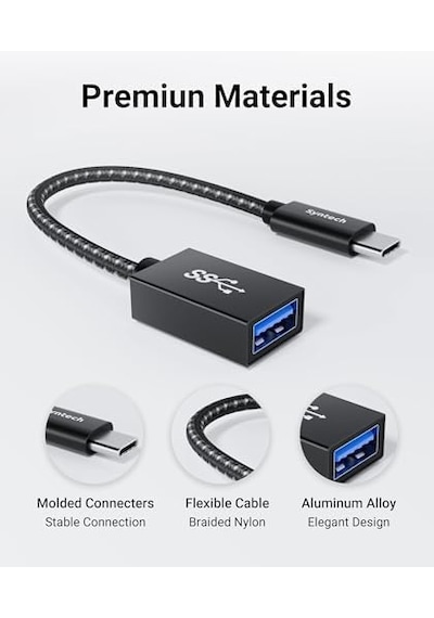 Syntech Usb-c - Usb Adaptörü, 2'li Paket Usb-c - Usb 3.0, 10gbps Type-c, Thunderbolt 3 - Usb Otg Kablosu, 17/16/15 Pro Max, İpad Mini 6, Macbook Pro/air/neo İle Uyumlu, Siyah Syntech Usb-c - Usb Adaptörü, 2'li Paket Usb-c - Usb 3.0, 10gbps Type-c, Thunderbolt 3 - Usb Otg Kablosu, 17/16/15 Pro Max, İpad Mini 6, Macbook Pro/air/neo İle Uyumlu, Siyah