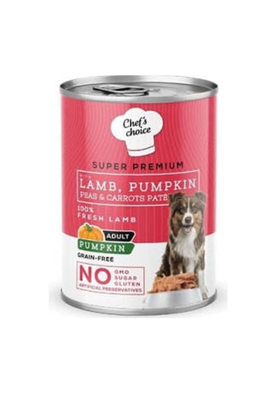 Pumpkin Pate Kuzulu Balkabaklı Tahılsız Yetişkin Köpek Konservesi 400 Gr