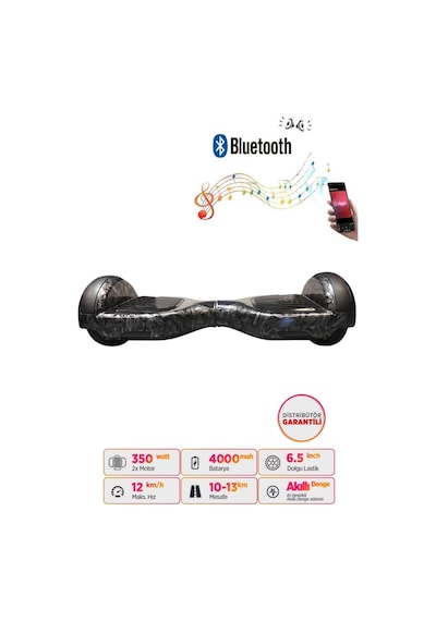 Citymate Hoverboard 6.5 inch Elektrikli Kaykay Scooter Bluetooth Hoparlörlü D27