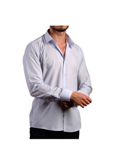 Dicotto Açık Mavi Dar Kesim Slim Fit Uzun Kol Düz Renk Erkek Gömlek - 151-3 001