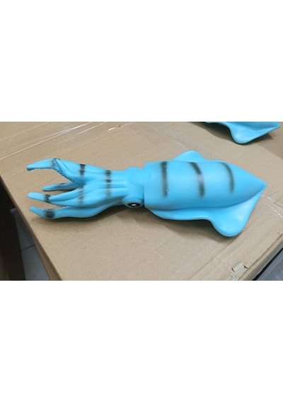 Plastik Oyuncak Büyük Boy Turkuaz Kalamar Squid 20 Cm
